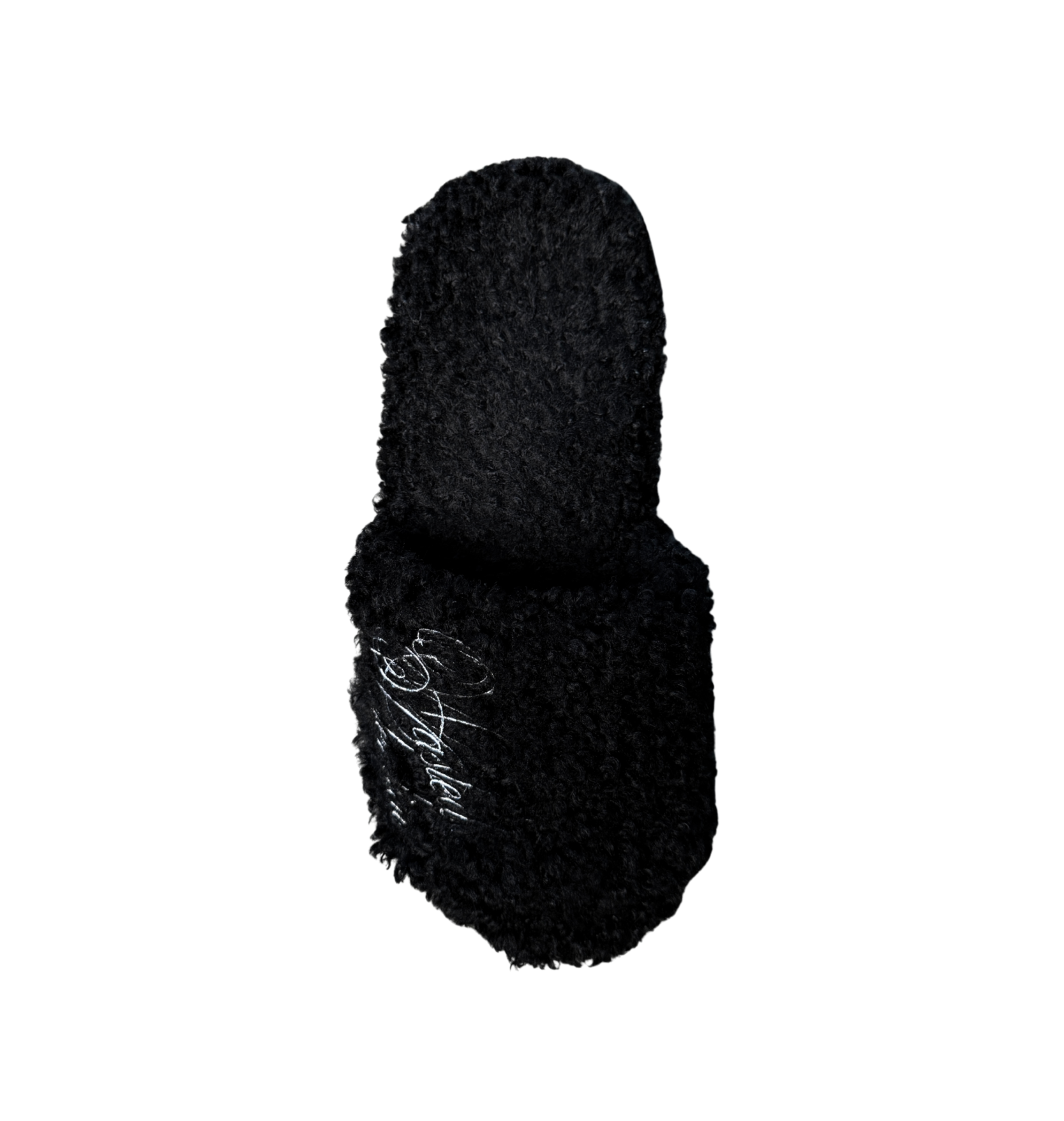FUR SLIDE - BLACK